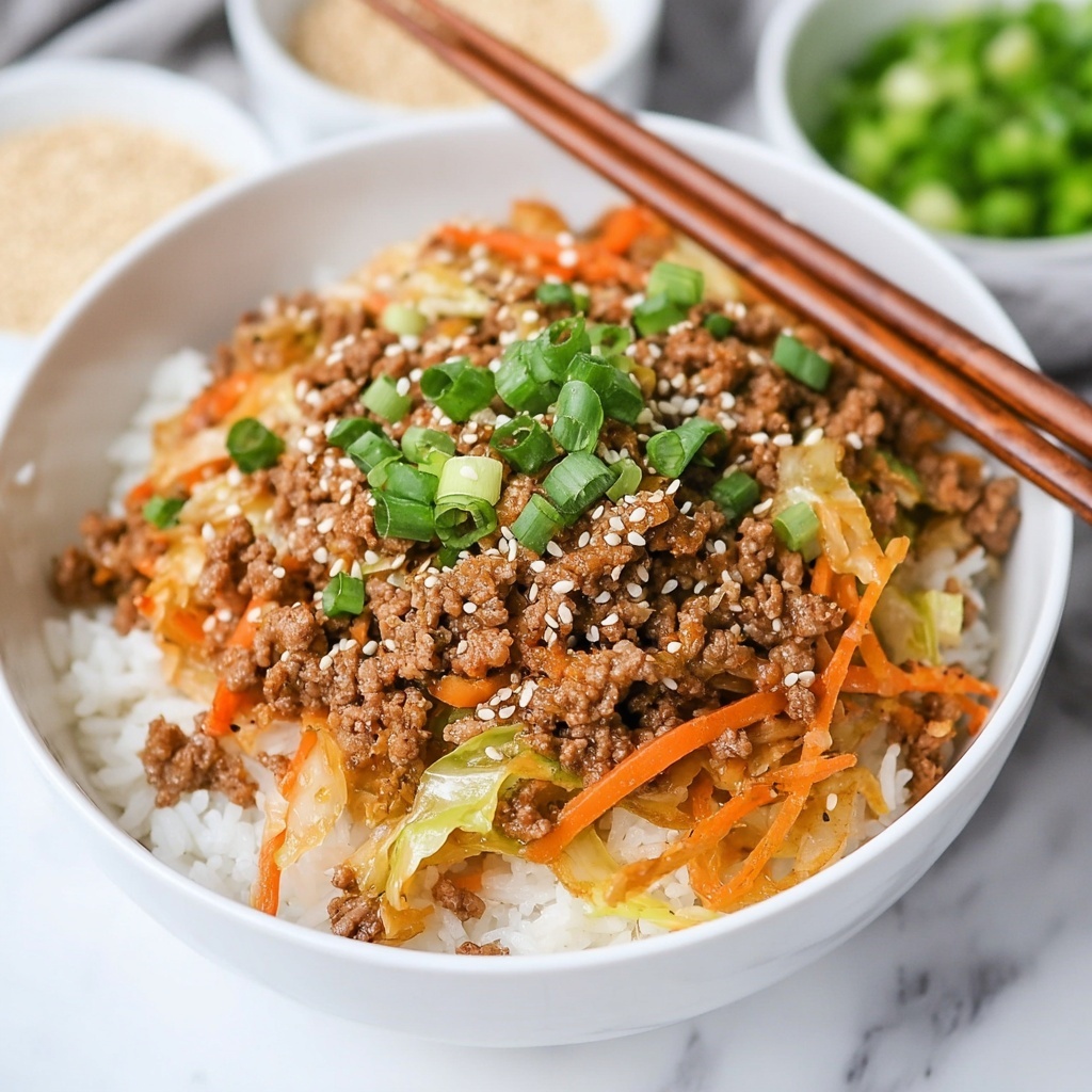 Easy Asian Ground Beef and Cabbage Stir Fry Recipe - Recipe Image