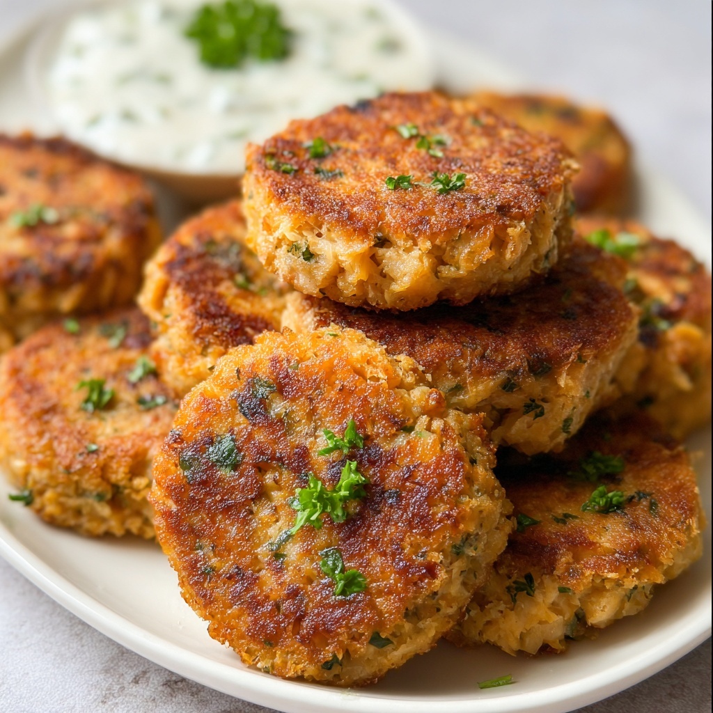 Crispy Salmon Patties with Dijon and Parsley Recipe - Recipe Image