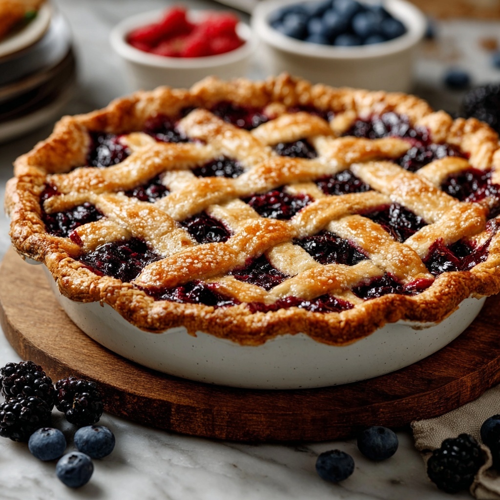 Saskatoon Berry Pie Recipe - Recipe Image