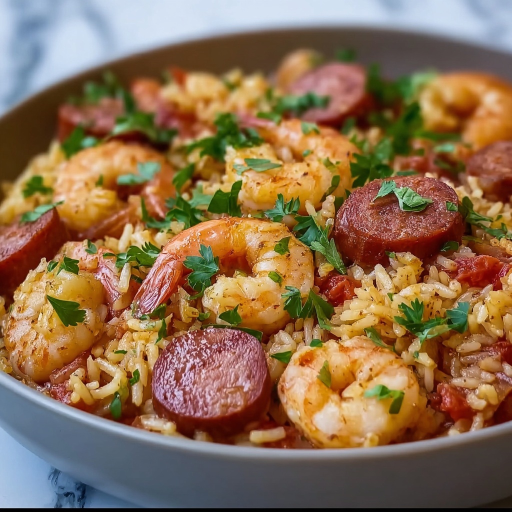 Savory Shrimp and Sausage Jambalaya Recipe - Recipe Image
