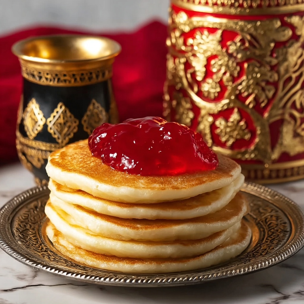 Delicious Russian Blini With Jam: A Sweet Weekend Treat Recipe - Recipe Image