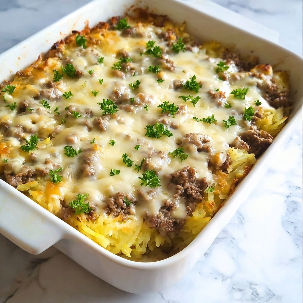 Ground Beef Hash Brown Casserole Recipe - Recipe Image
