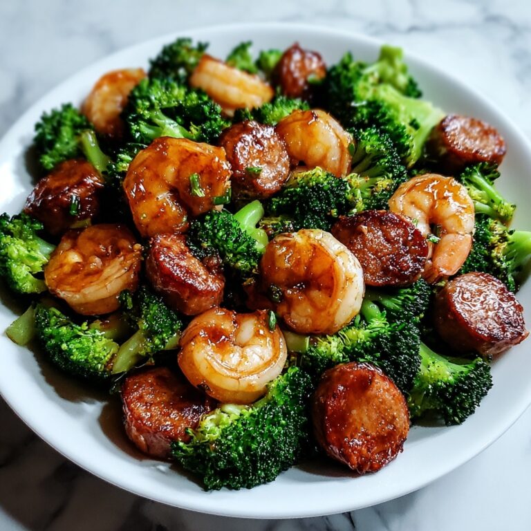 Honey Garlic Shrimp, Sausage & Broccoli Recipe