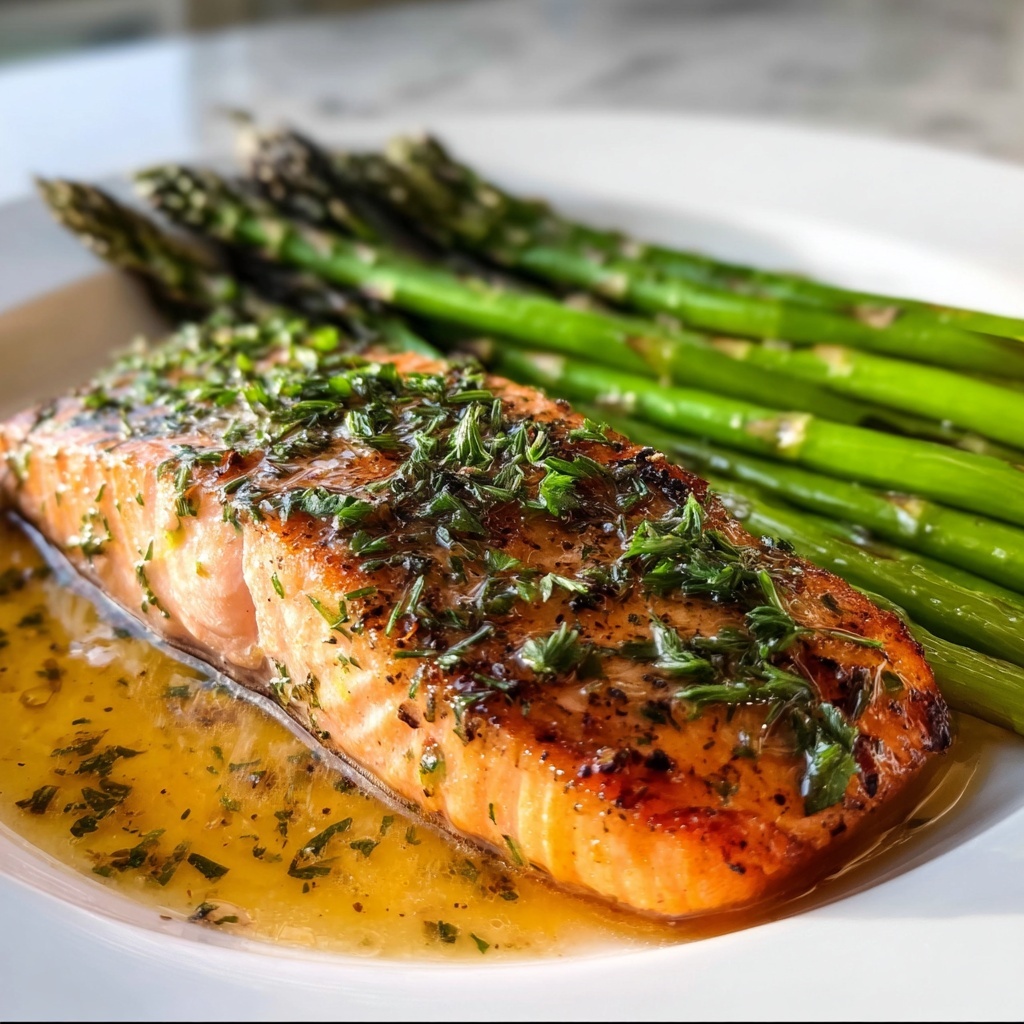 Lemon Dill Roasted Salmon and Asparagus Recipe - Recipe Image