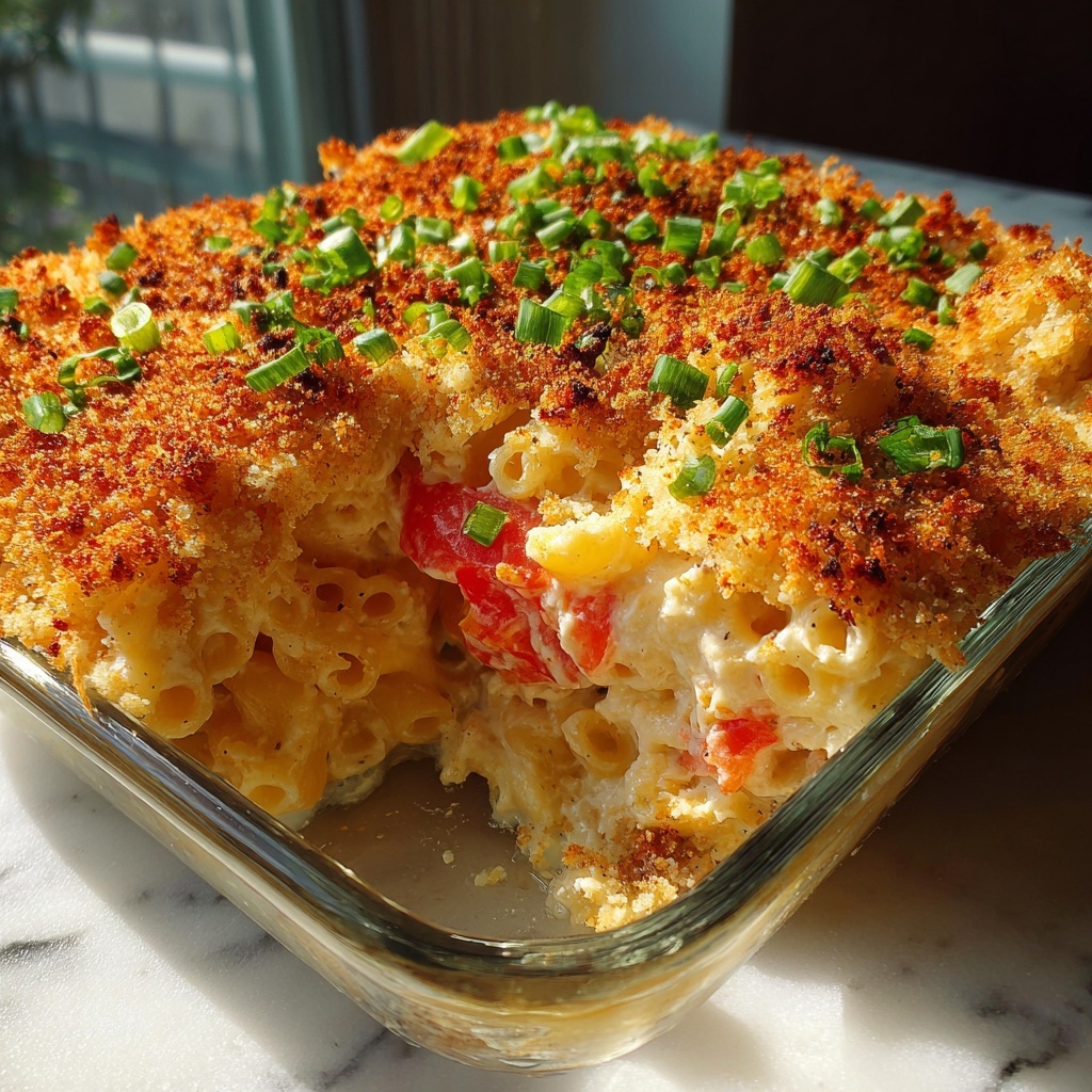 Spicy Southern Cheesy Chicken Spaghetti Casserole Recipe - Recipe Image