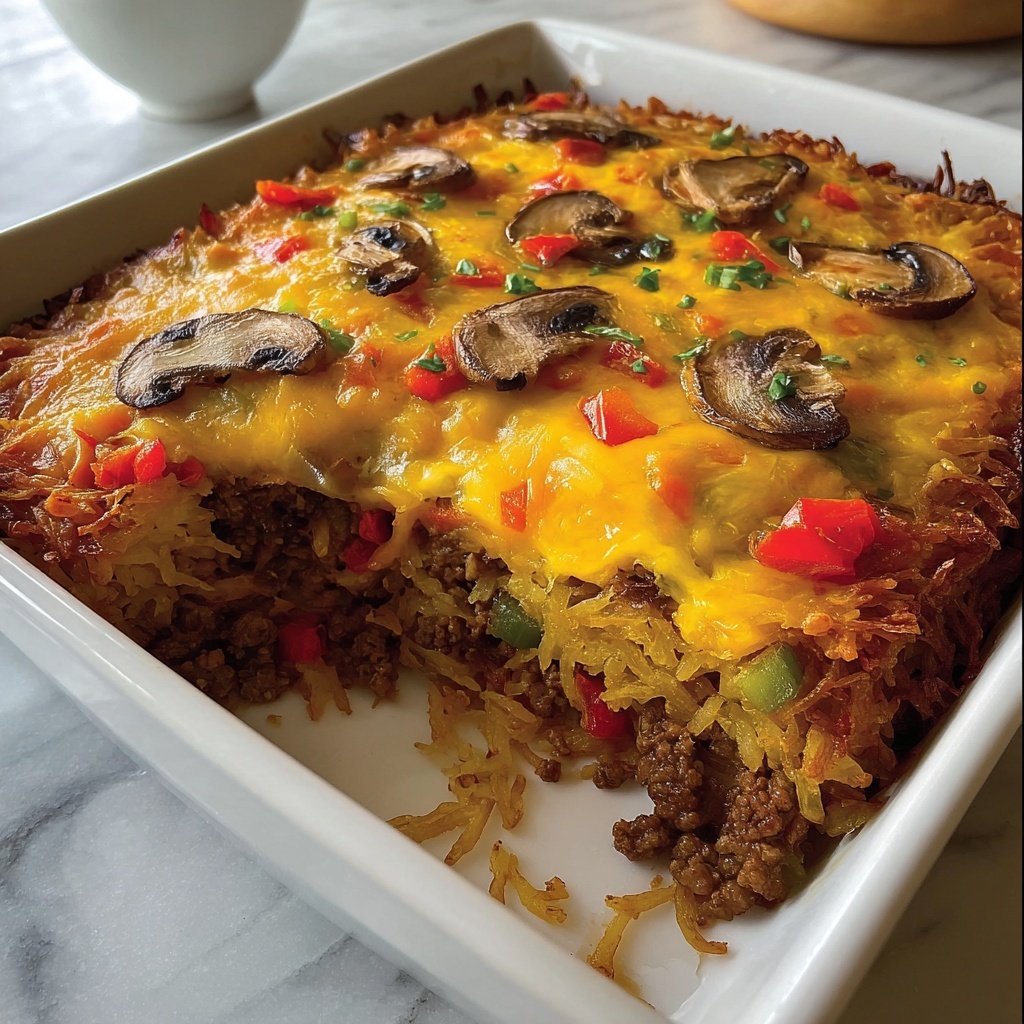 Philly Cheese Steak Casserole Recipe: 5 Savory Layers to Love Recipe - Recipe Image