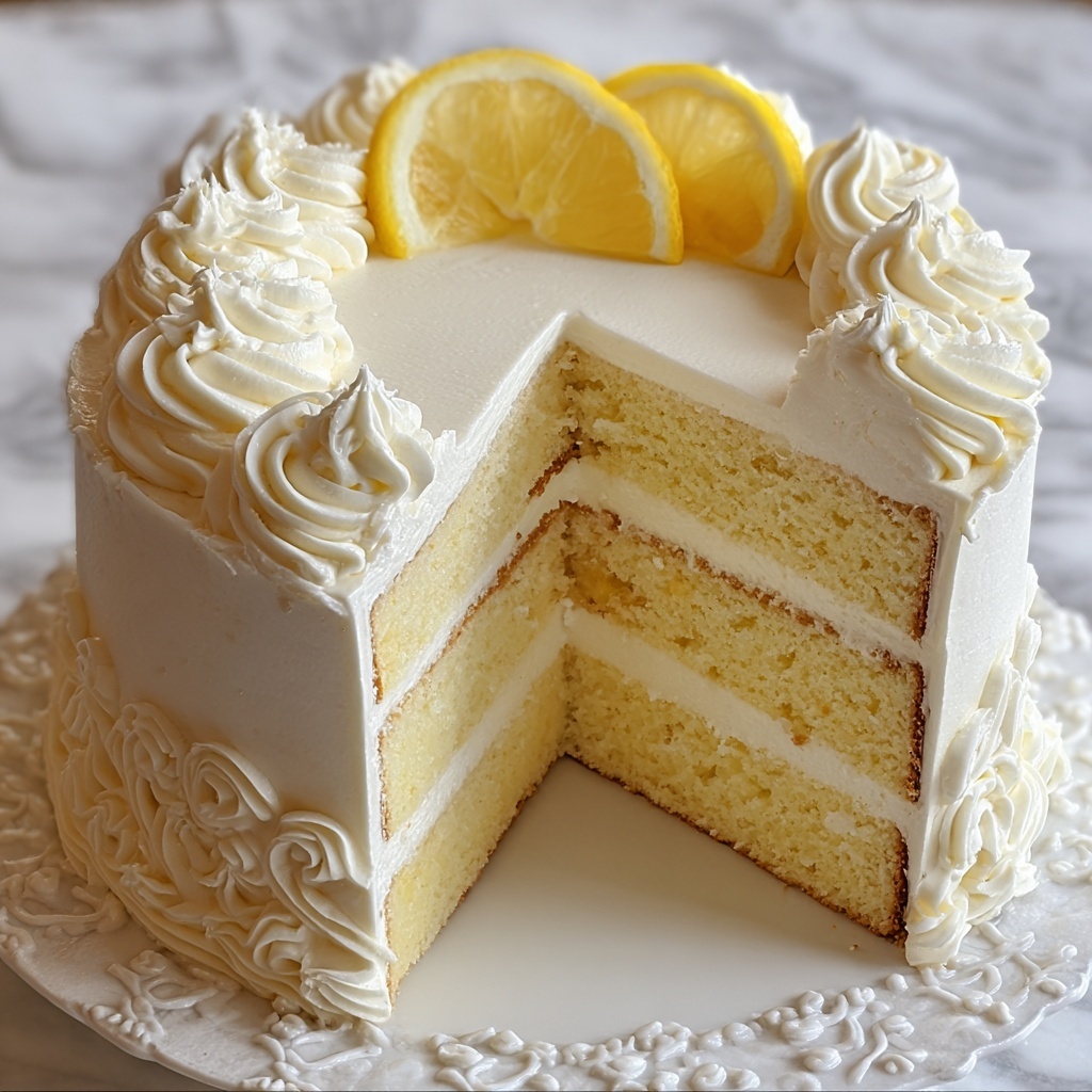 Italian Lemon Cream Cake Recipe - Recipe Image
