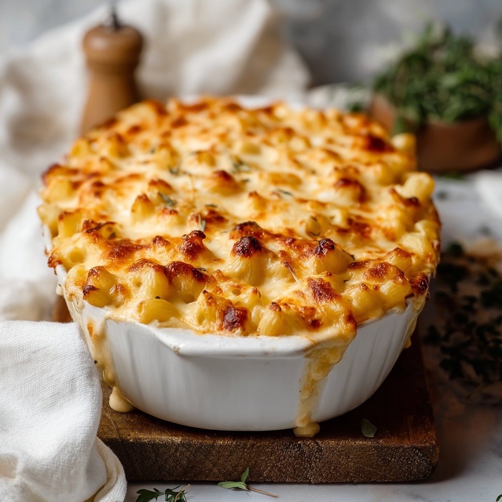 Southern Baked Macaroni and Cheese Soul Food Style Recipe - Recipe Image
