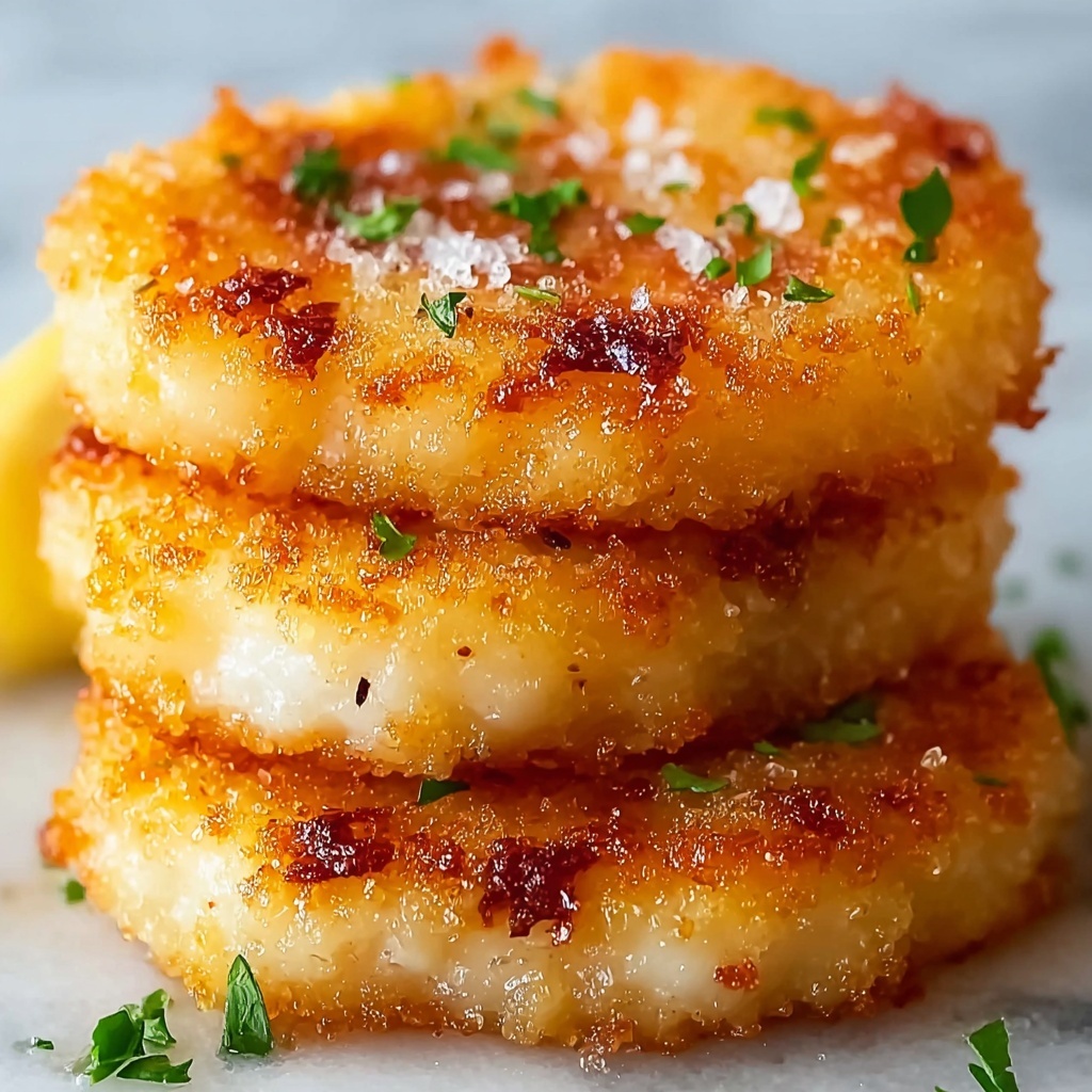 Crispy Shrimp Cakes with Lemon Wedges Recipe - Recipe Image