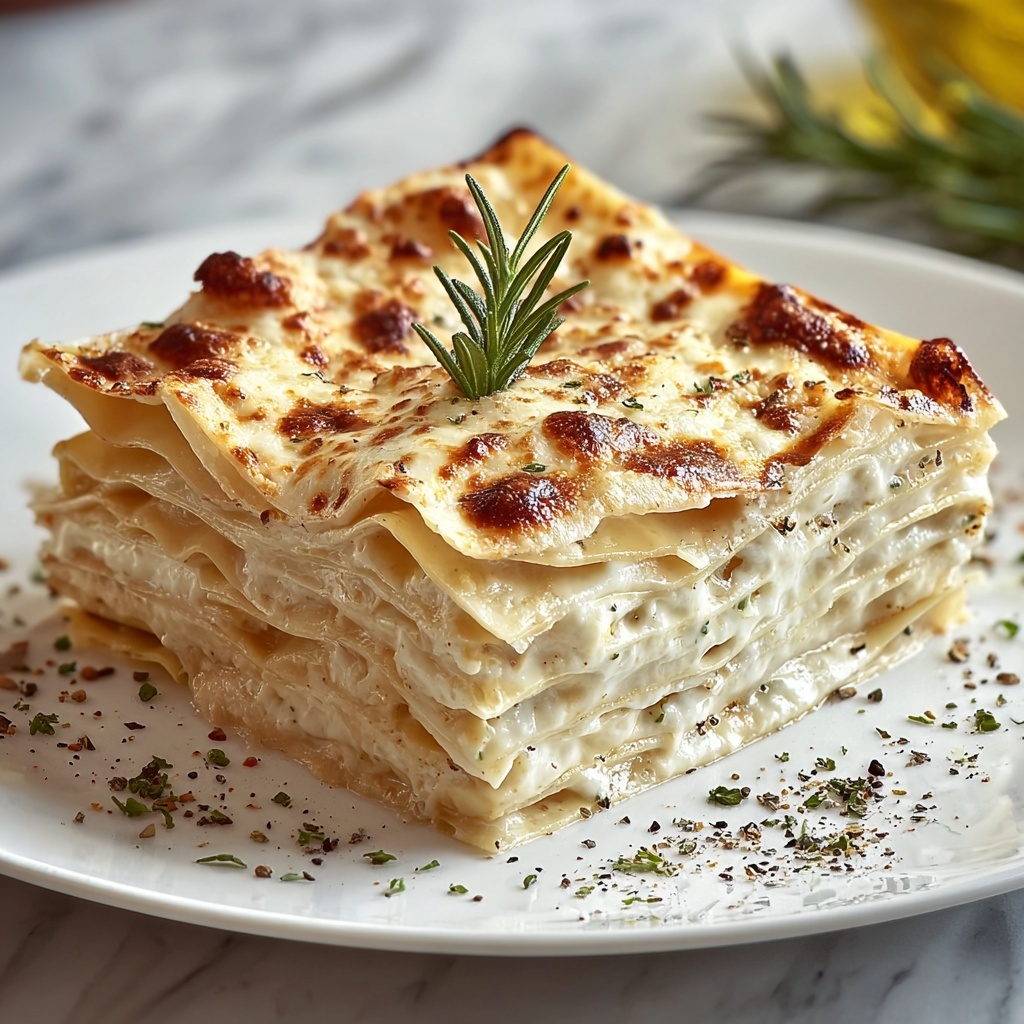 Creamy White Lasagna Delight Recipe - Recipe Image