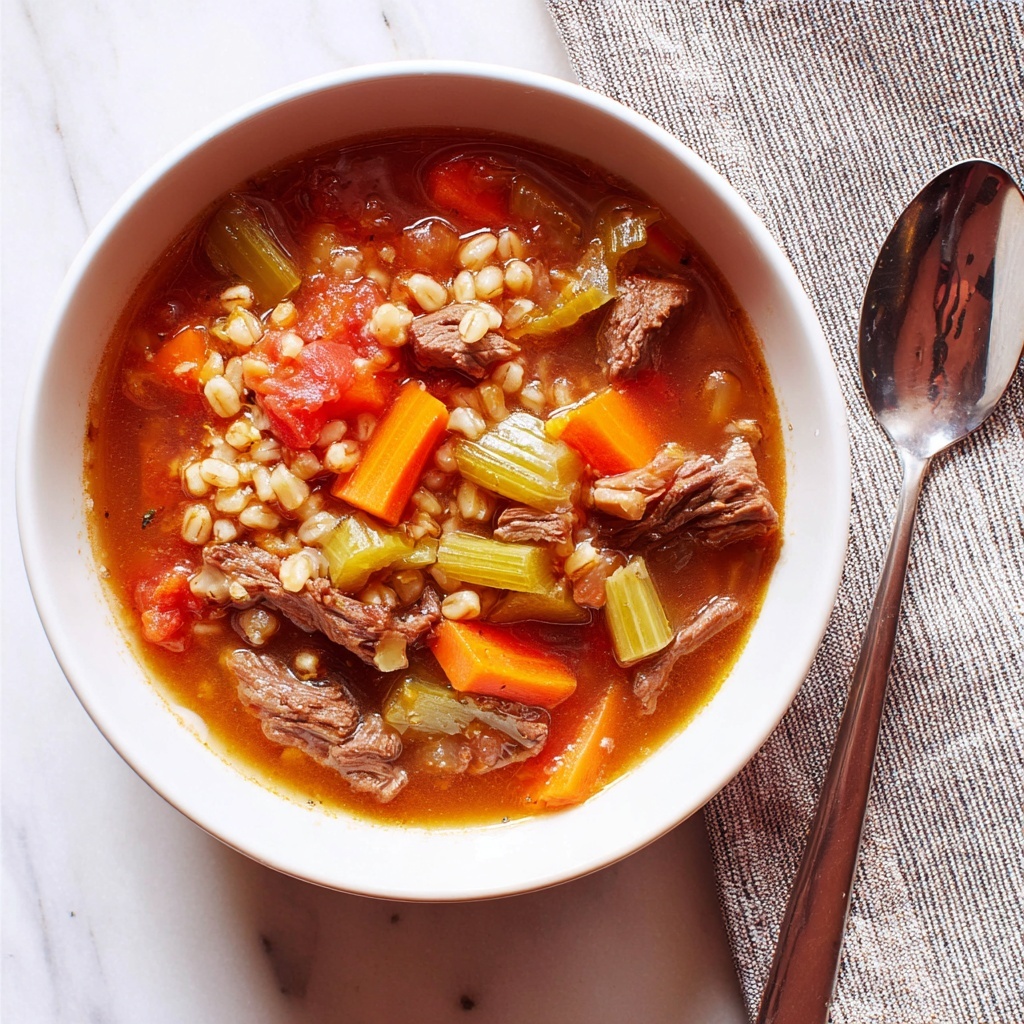Slow Cooker Beef Barley Soup Recipe - Recipe Image