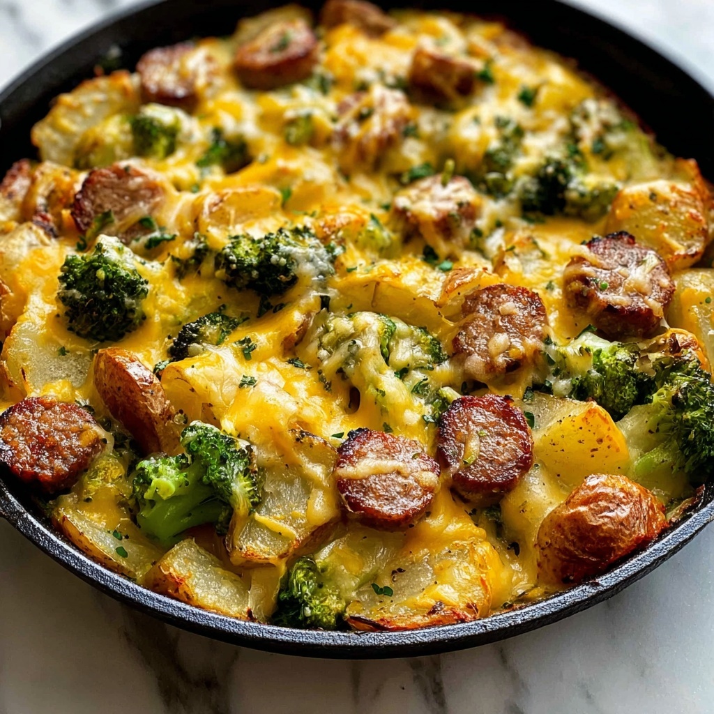 Sausage Potato Broccoli Skillet Recipe - Recipe Image