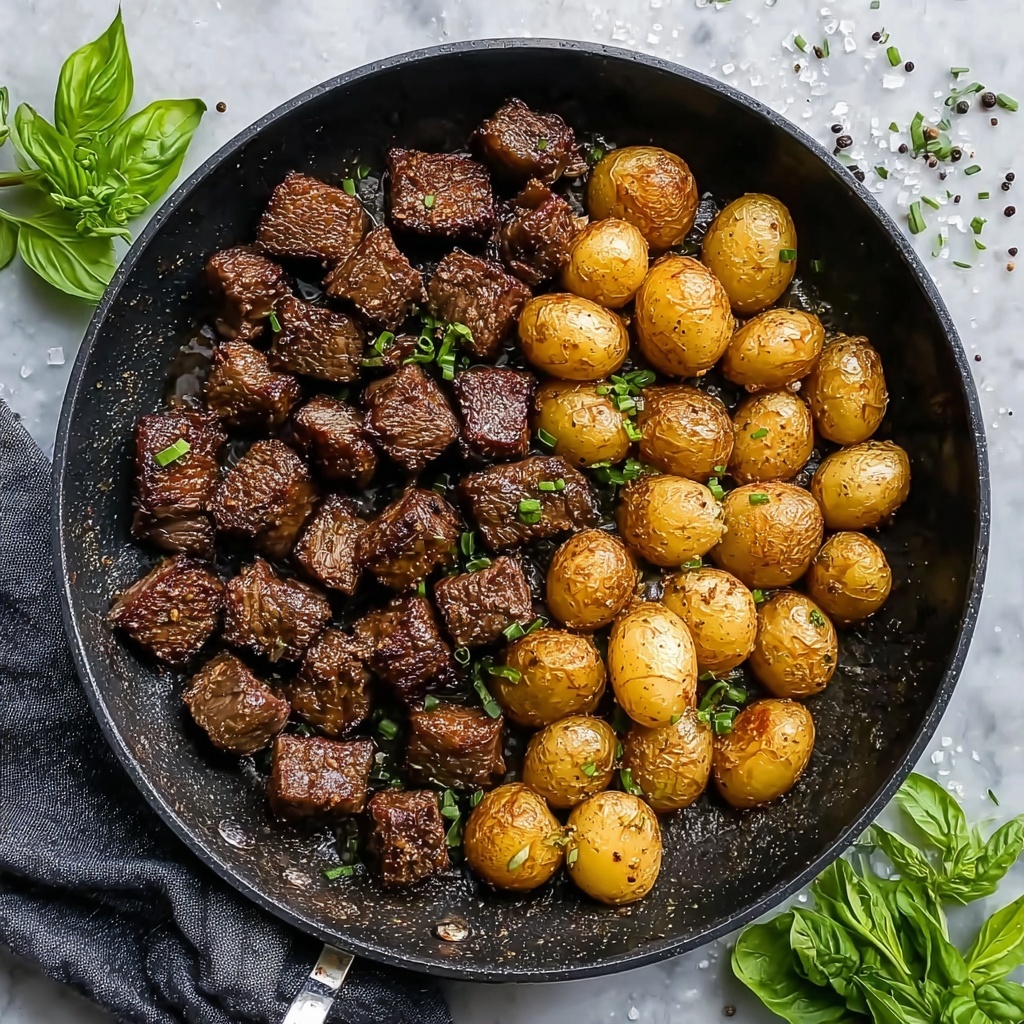 Steak Bites with Gnocchi in Garlic Rosemary Butter Recipe - Recipe Image
