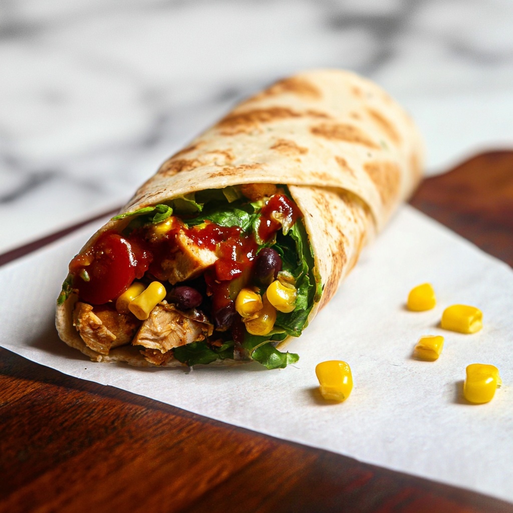 BBQ Chicken Salad Wraps Recipe - Recipe Image