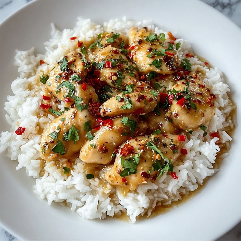 Chicken Scampi with Creamy Garlic Parmesan Rice Recipe - Recipe Image