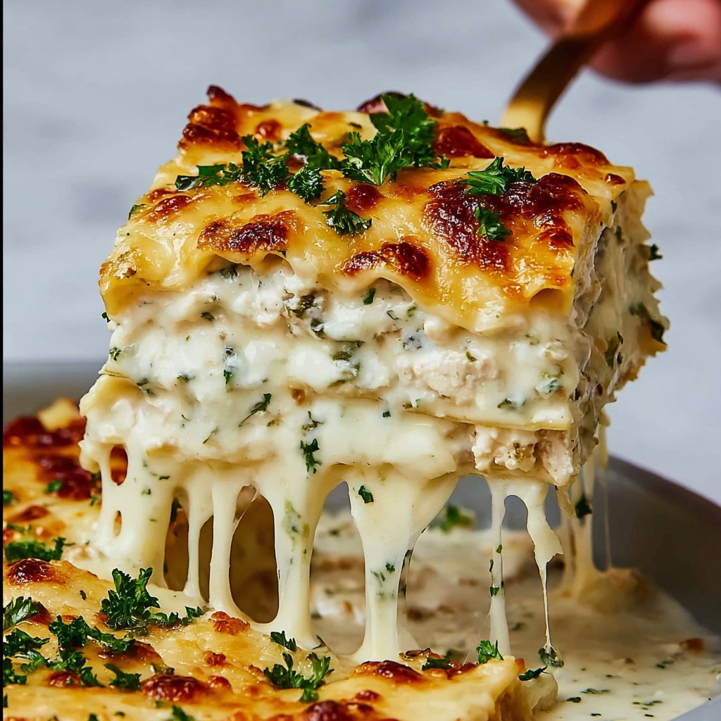 Creamy Chicken Spinach Lasagna Recipe - Recipe Image