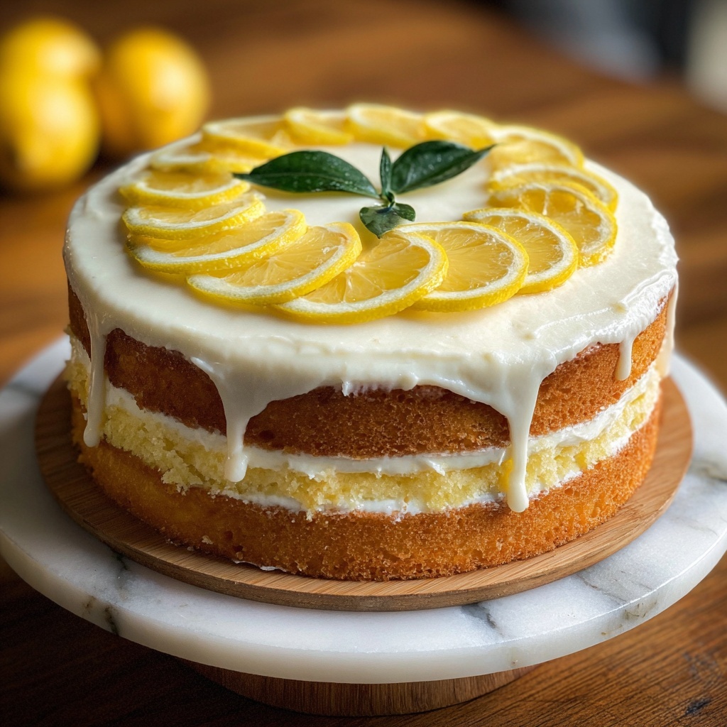 Limoncello Cake with Mascarpone Frosting Recipe - Recipe Image