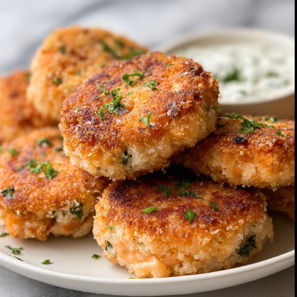 Crispy Salmon Patties with Dijon and Parsley Recipe - Recipe Image