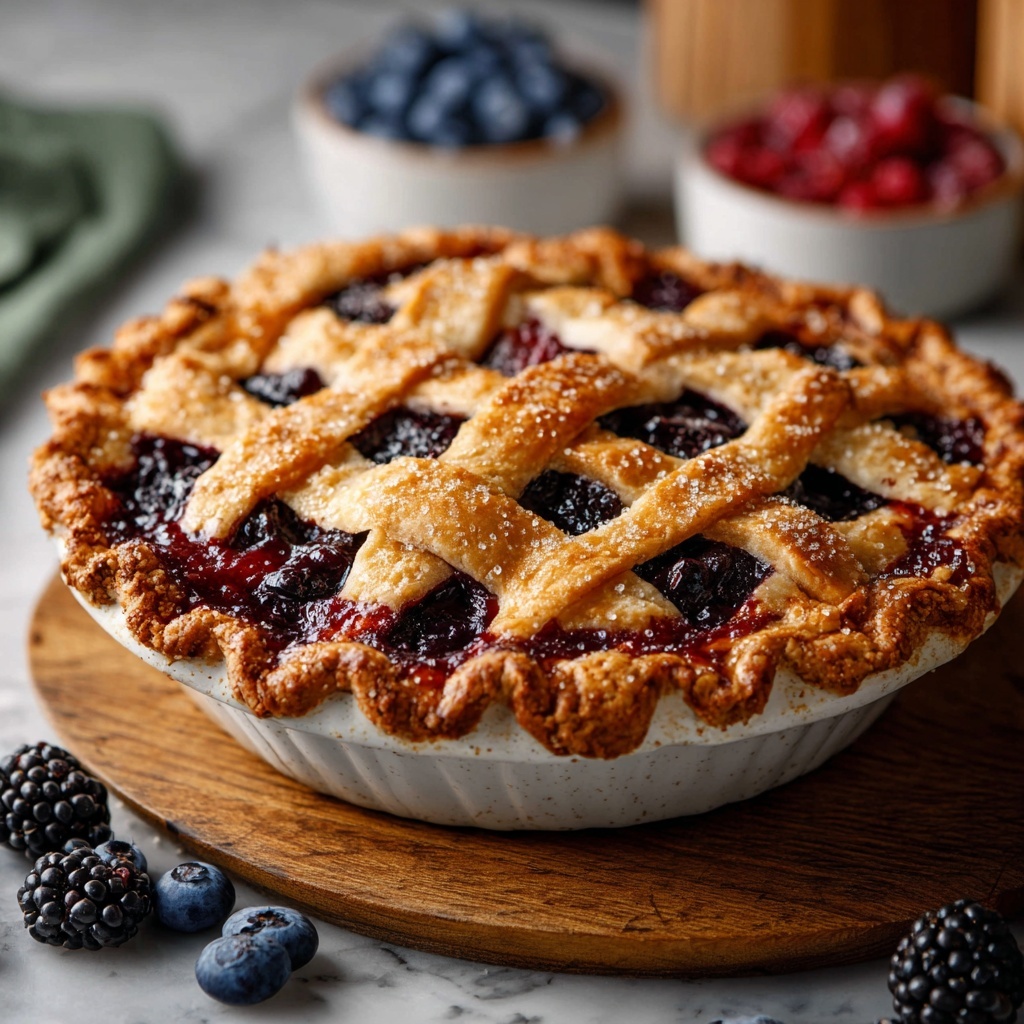Saskatoon Berry Pie Recipe - Recipe Image