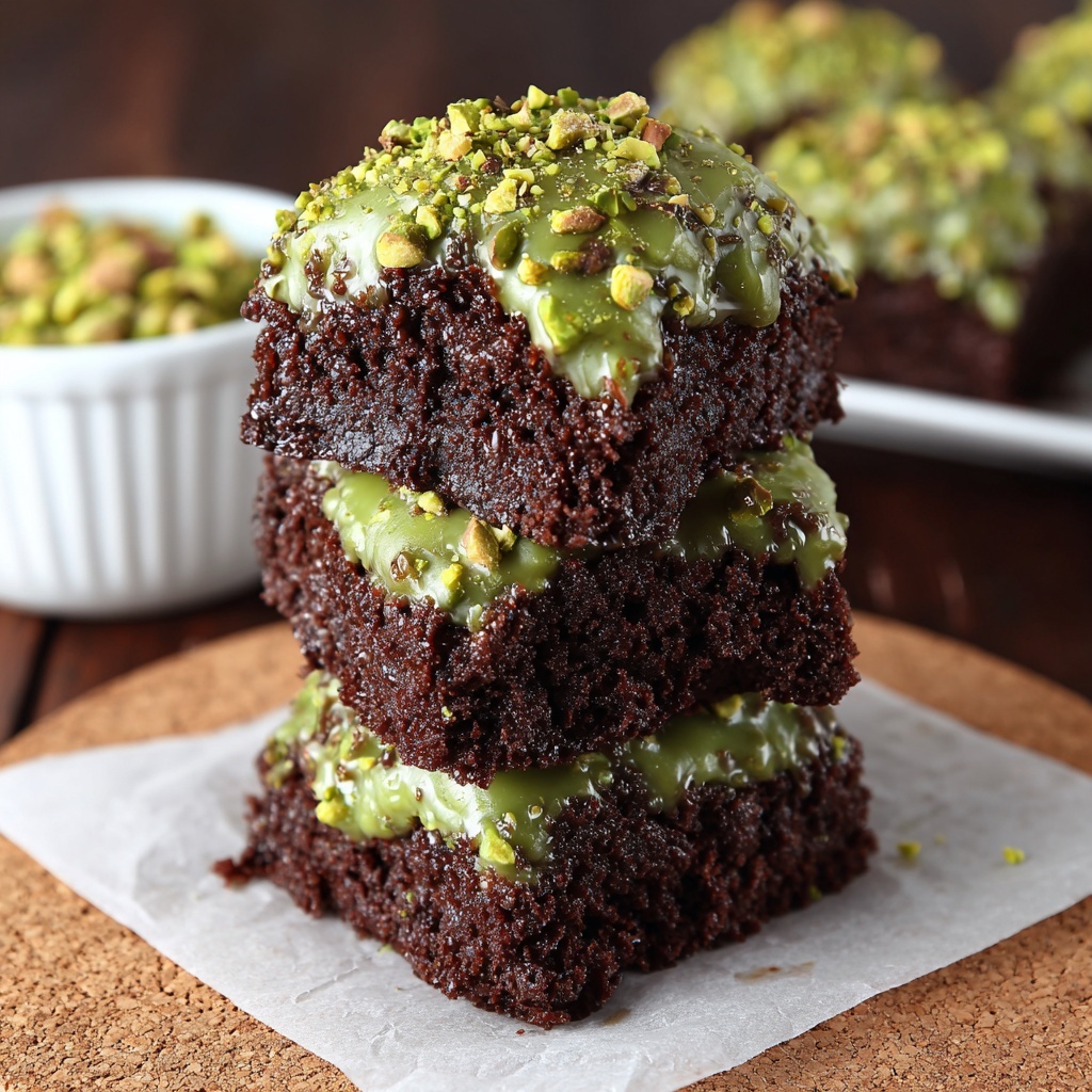 Pistachio Ferrero Rocher Brownies Recipe - Recipe Image