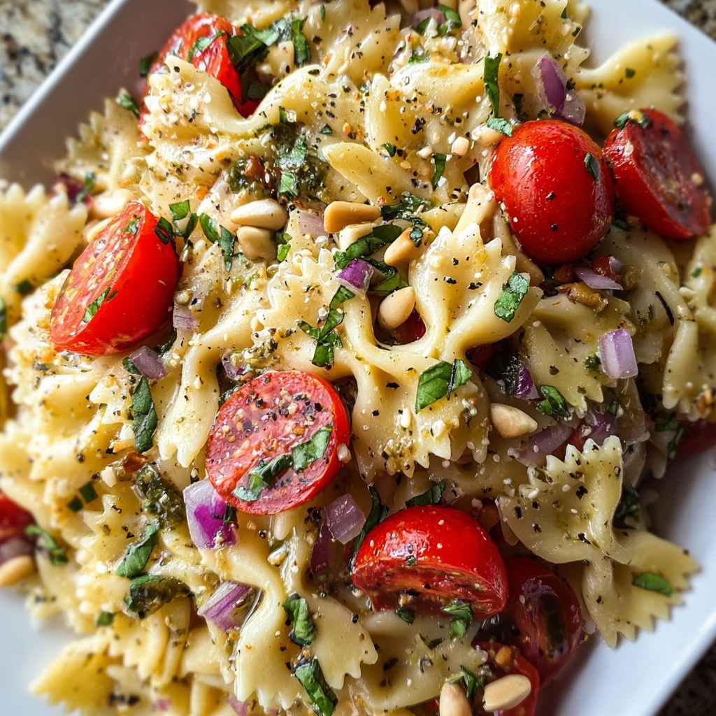 Bruschetta Pasta Salad Recipe - Recipe Image