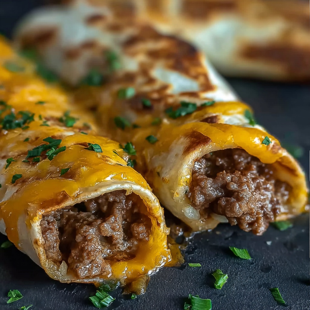 Cheeseburger Egg Rolls Recipe - Recipe Image