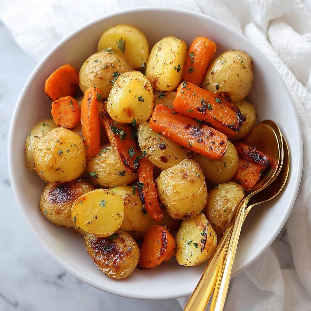 Perfect Roasted Potatoes and Carrots Recipe - Recipe Image
