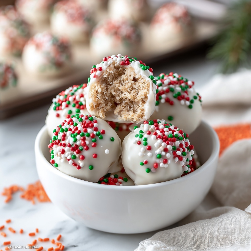 Christmas Sugar Cookie Truffles Recipe - Recipe Image