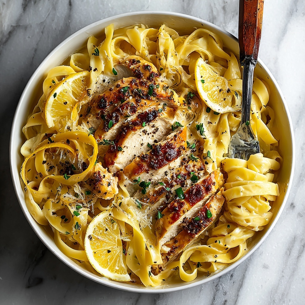 Creamy Lemon Chicken Pasta Recipe - Recipe Image