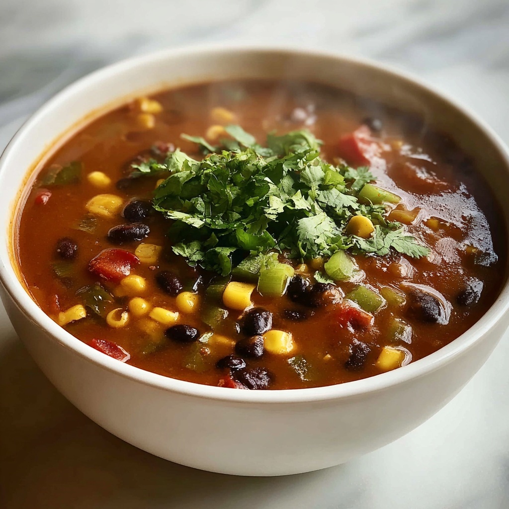 Black Bean Southwest Soup: 5 Steps to Cozy Goodness Recipe - Recipe Image