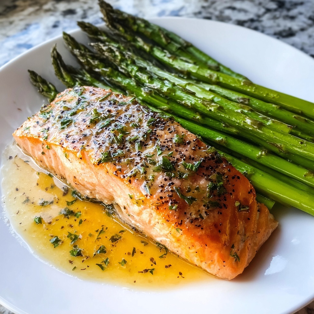 Lemon Dill Roasted Salmon and Asparagus Recipe - Recipe Image
