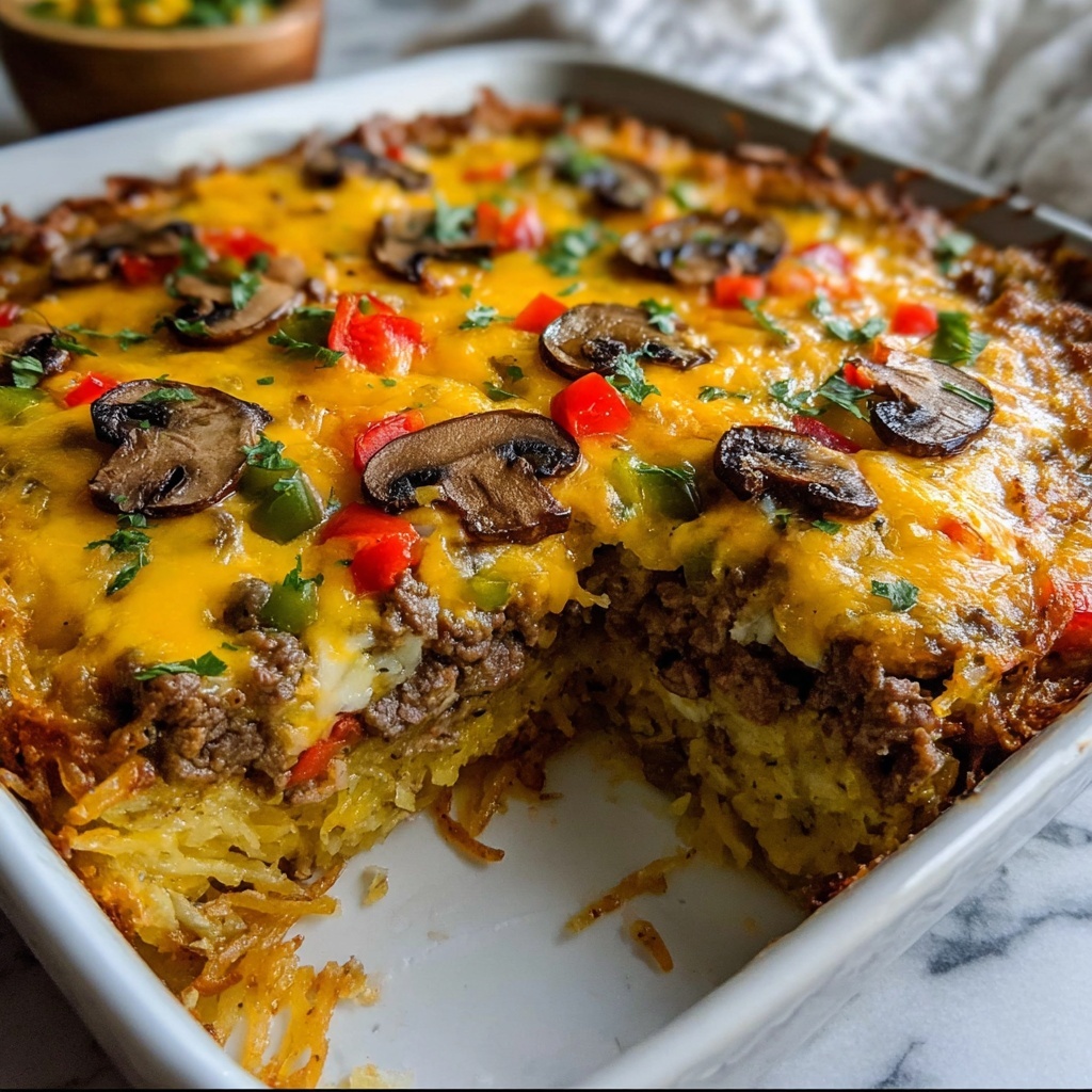 Philly Cheese Steak Casserole Recipe: 5 Savory Layers to Love Recipe - Recipe Image