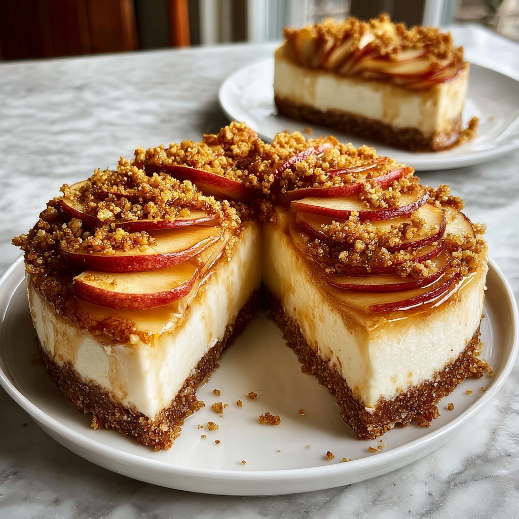 Apple Crisp Cheesecake Delight: 7 Cozy Layers to Love Recipe - Recipe Image