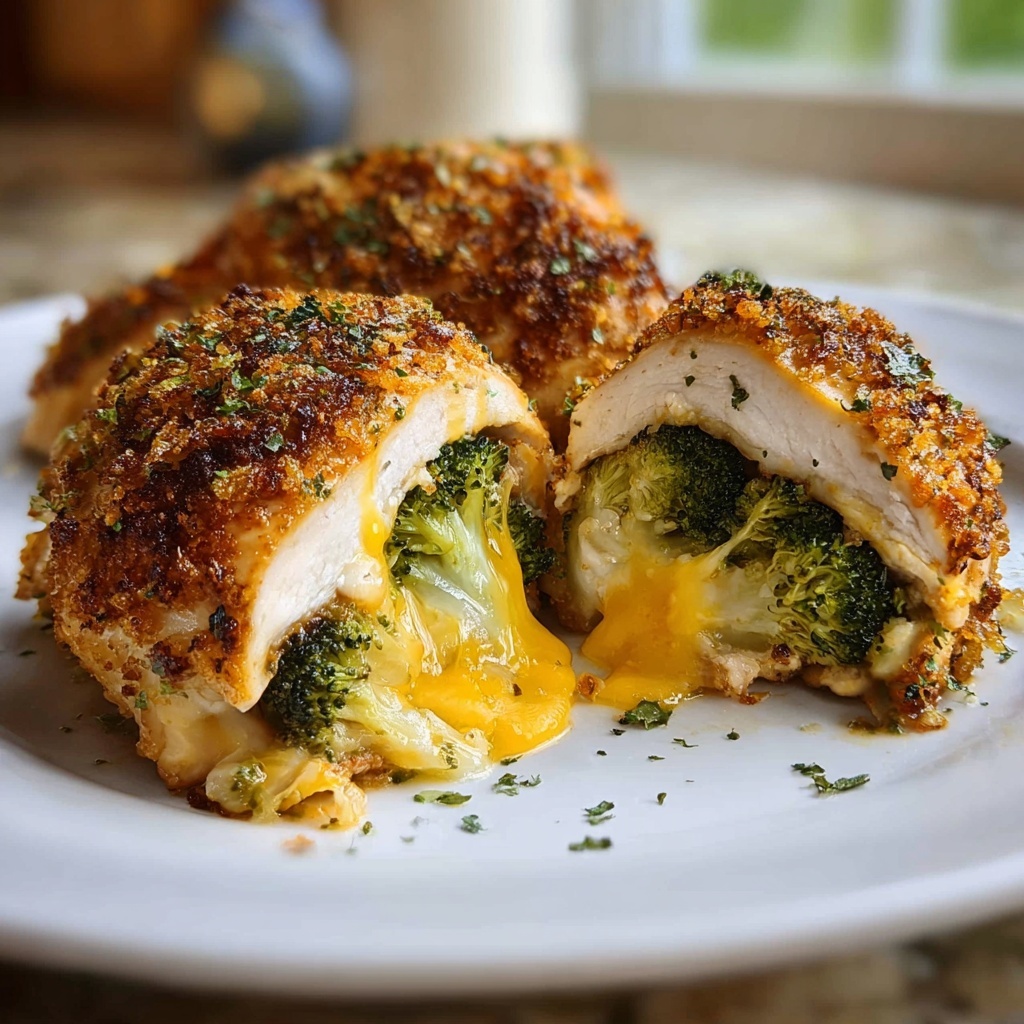 Broccoli Cheese Stuffed Chicken Breast Recipe - Recipe Image