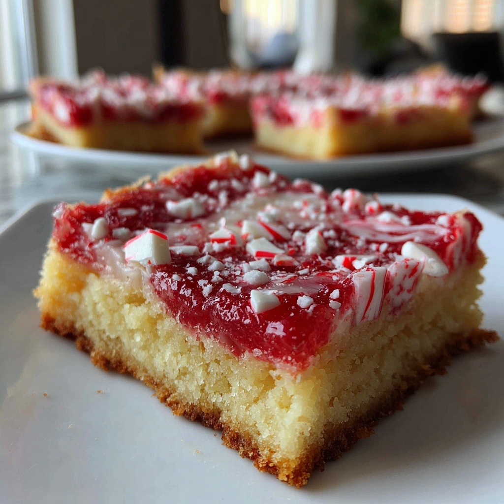 Candy Cane Kiss Sugar Cookie Bars: A Festive Holiday Delight Recipe - Recipe Image
