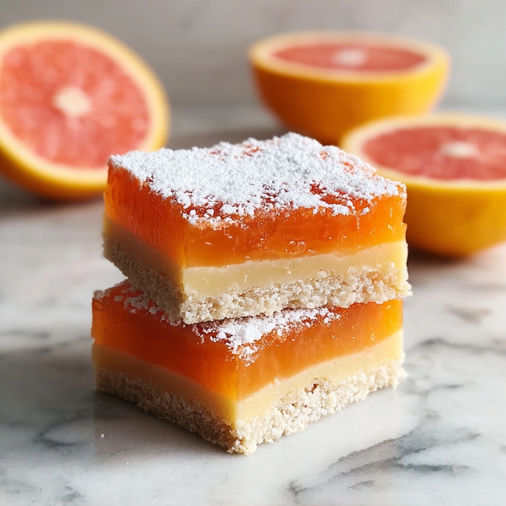 Zesty Grapefruit Bars: A Fresh Twist on Dessert Delight Recipe - Recipe Image