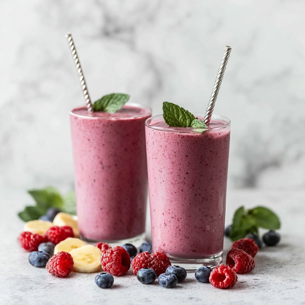 Creamy Mixed Berry Smoothie for a Delicious Boost Recipe - Recipe Image