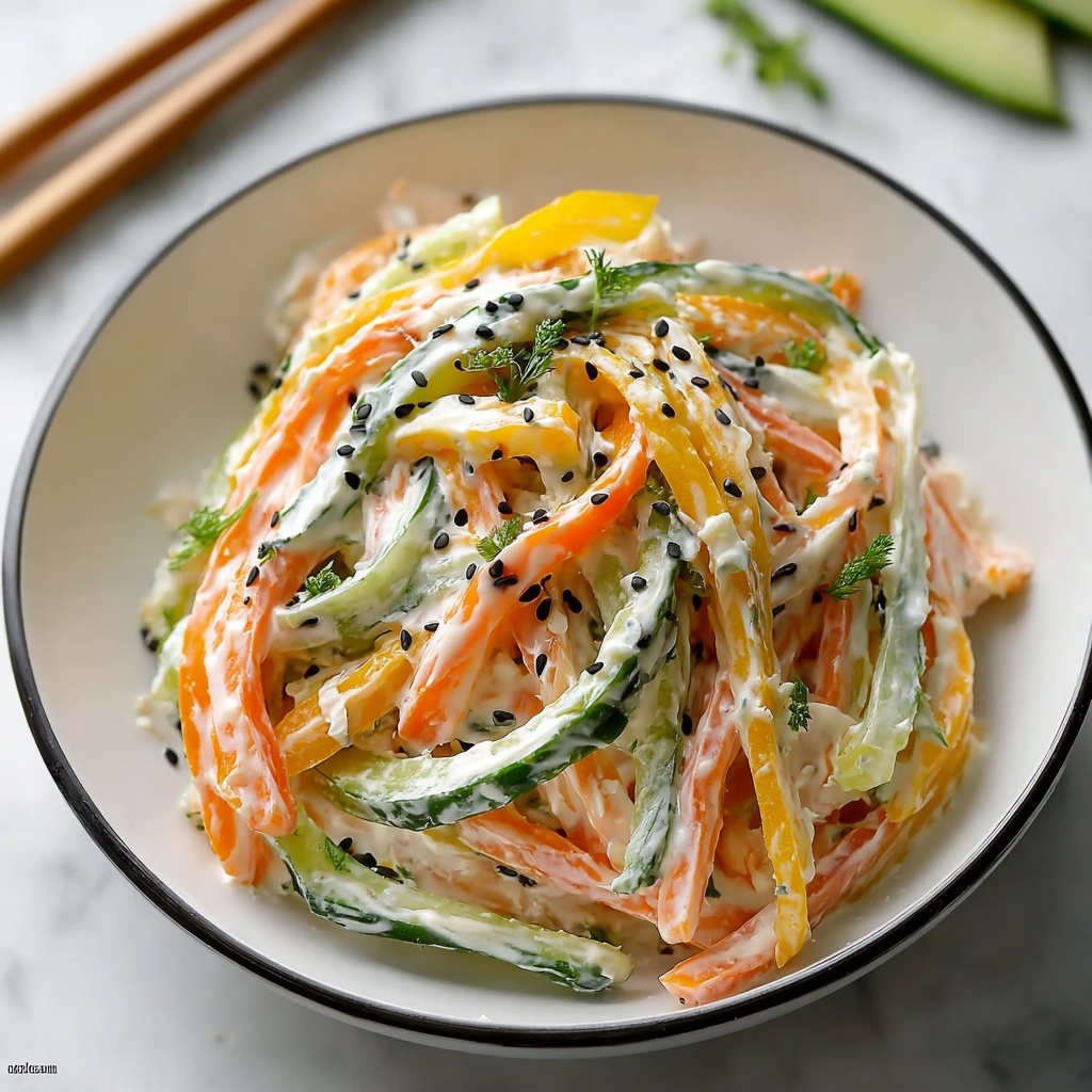 Kani Salad with Creamy Spicy Dressing Recipe - Recipe Image