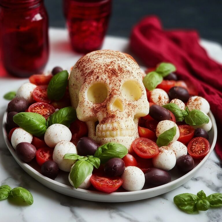 Skull Caprese Salad: A Fun & Healthy Halloween Treat Recipe