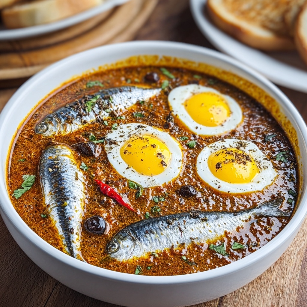 Spicy Sardine with Eggs: Quick Comfort for Busy Days Recipe - Recipe Image