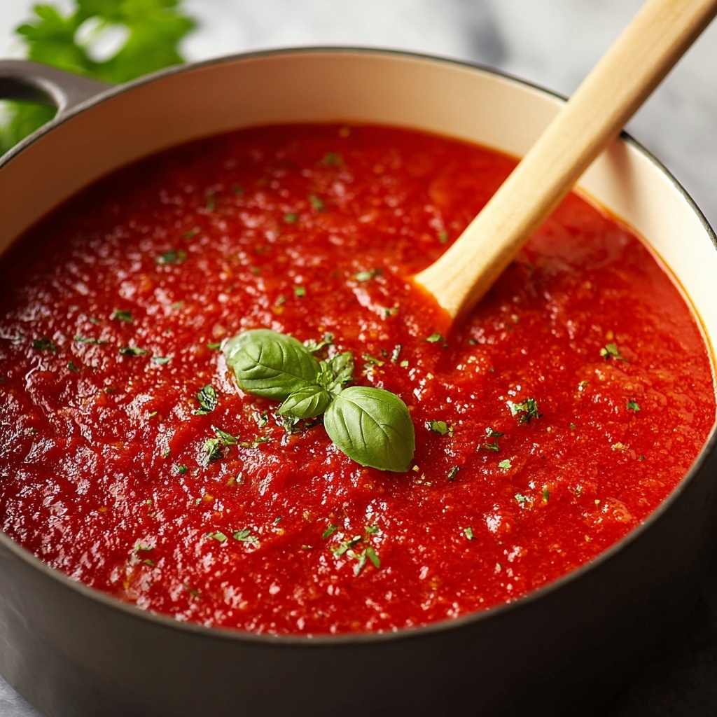 Homemade Fresh Tomato Sauce Recipe - Recipe Image