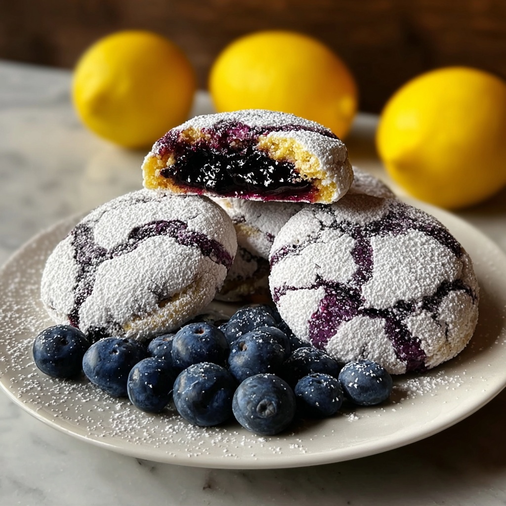 Blueberry Lemon Crinkle Cookies Recipe - Recipe Image