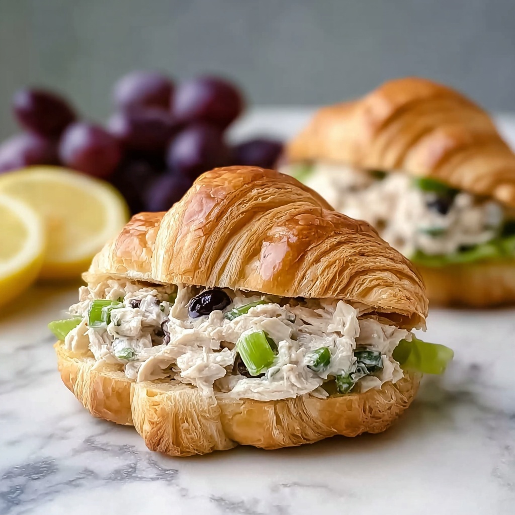 Chicken Salad Croissant Sandwiches Recipe - Recipe Image