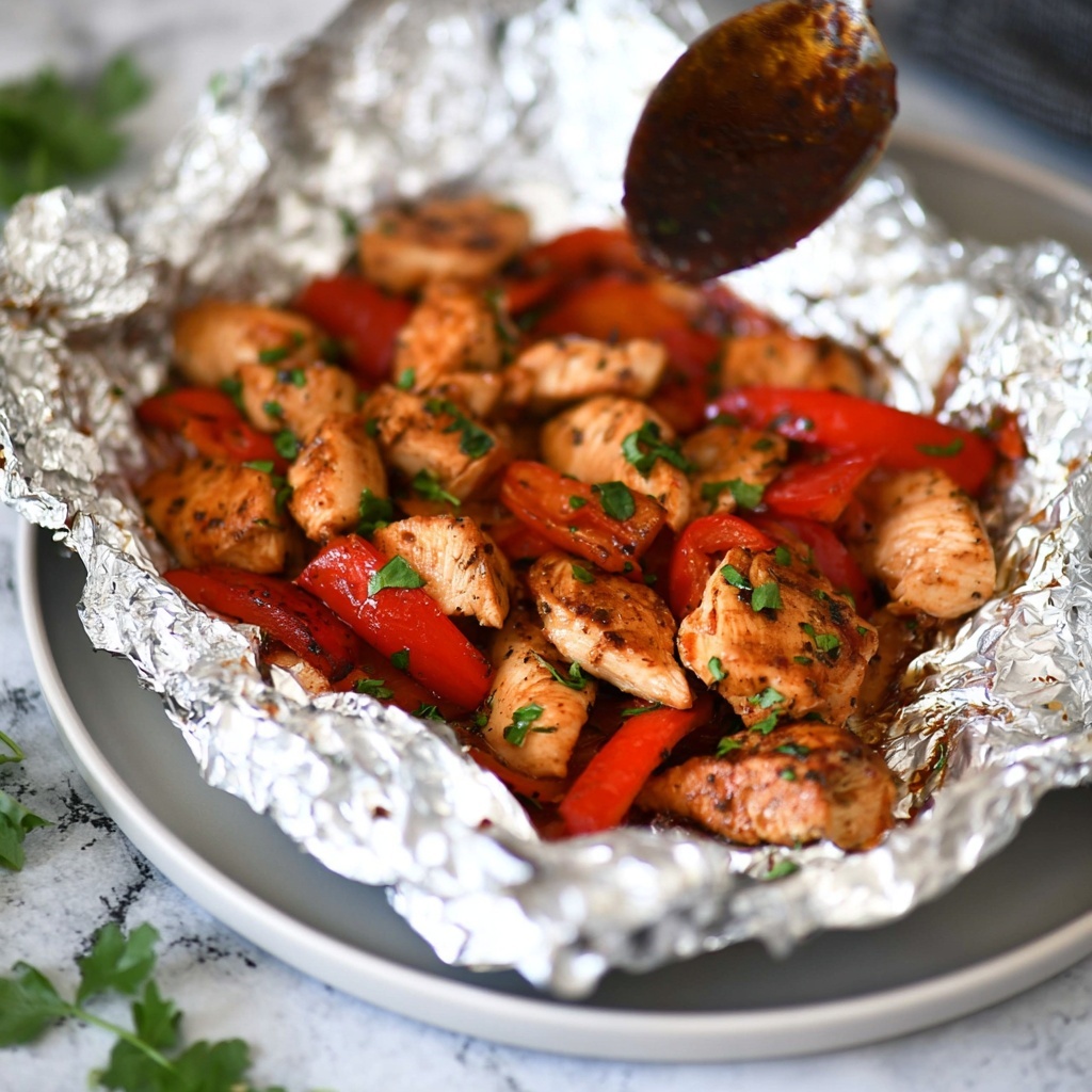 BBQ Chicken Pineapple Foil Packets Recipe - Recipe Image