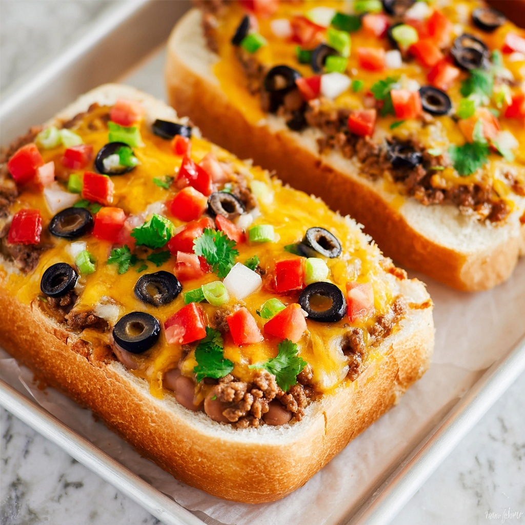 Taco French Bread Pizza Recipe - Recipe Image