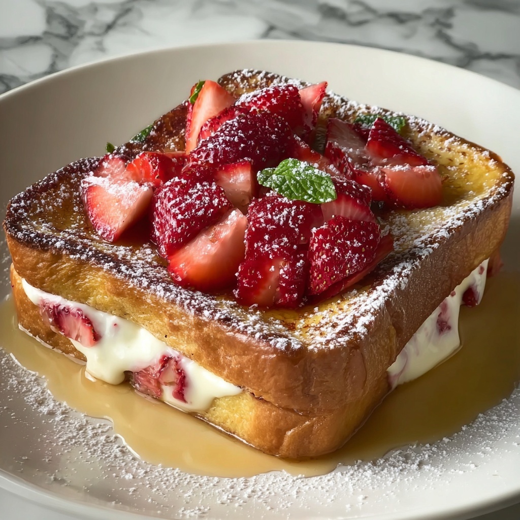 Baked Strawberries and Cream French Toast Recipe - Recipe Image