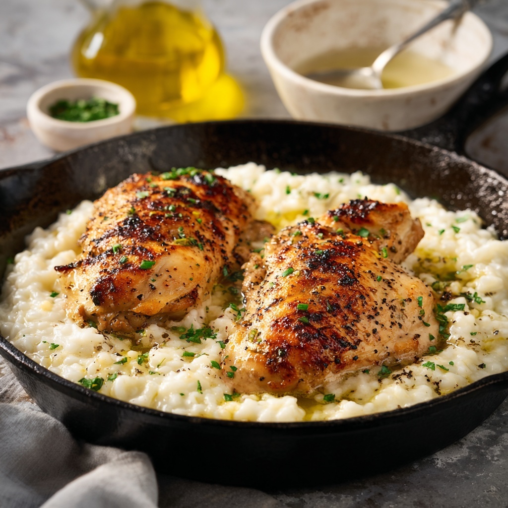 Creamy Chicken Gloria with Mushrooms and Parmesan Recipe - Recipe Image