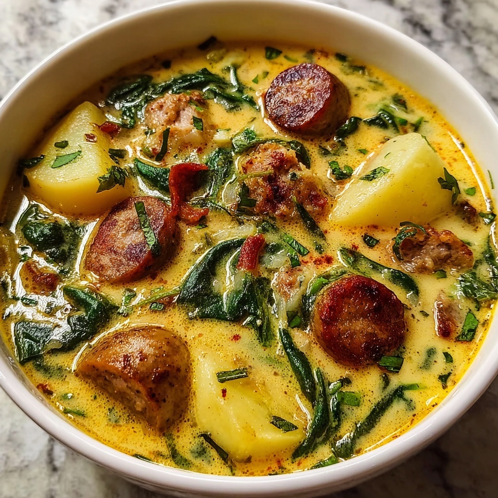 Creamy Sausage and Potato Soup Recipe - Recipe Image