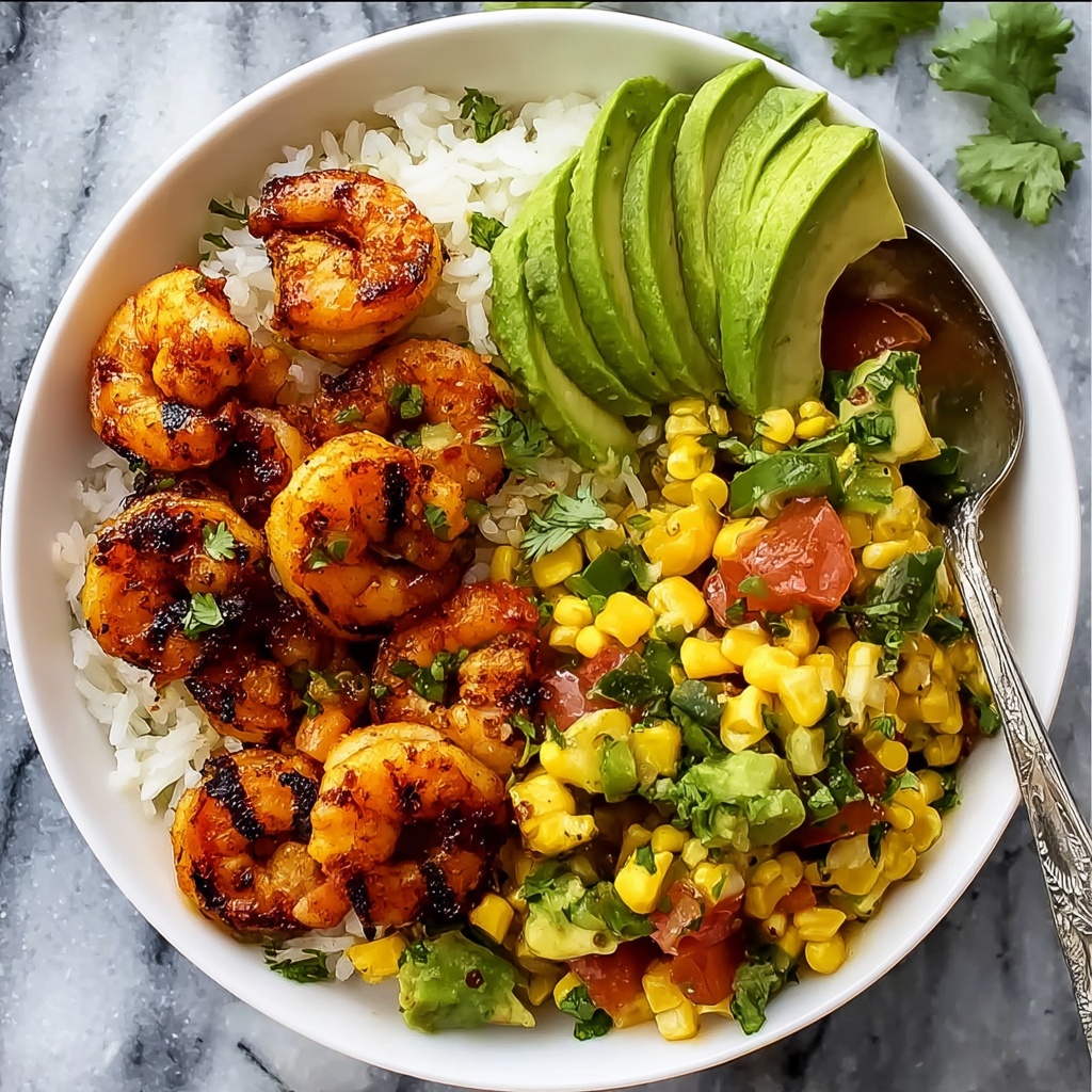 Chipotle Shrimp, Mango, and Avocado Rice Bowls Recipe