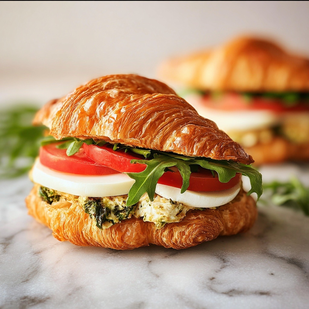 Pesto Chicken Croissants Recipe - Recipe Image